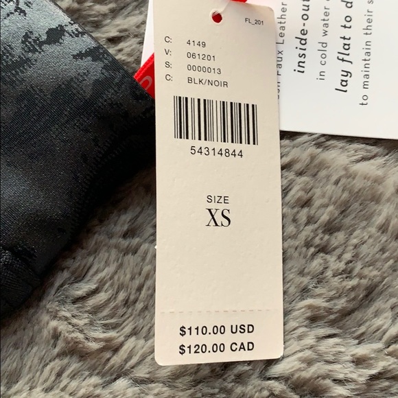 NWT Spanx brocade faux leather leggings - Picture 4 of 4